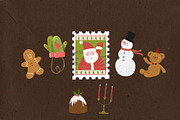 Crayon Christmas Clipart Set | png, a Seasonal Illustration by Marine art (Thumbnail 3 of 4)