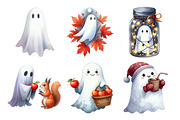Autumn gost Clipart Bundle, an Illustration by Daily.Designs (Thumbnail 3 of 5)