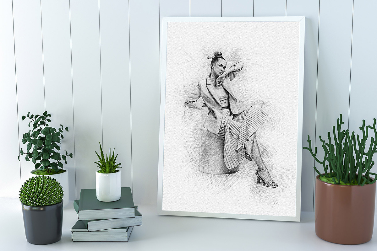 Pencil Sketch Maker, an Action Add-On by MRI STUDIO (Photo 2 of 28)