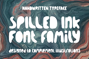 Spilled Ink font, a Handwritten Font by Michael Rafailyk