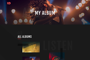 Personal Website For Singer