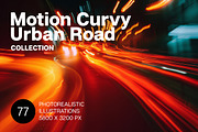 Motion Curvy Urban Roads. 77 images, an Abstract Photo by Handmadefont (Thumbnail 1 of 15)