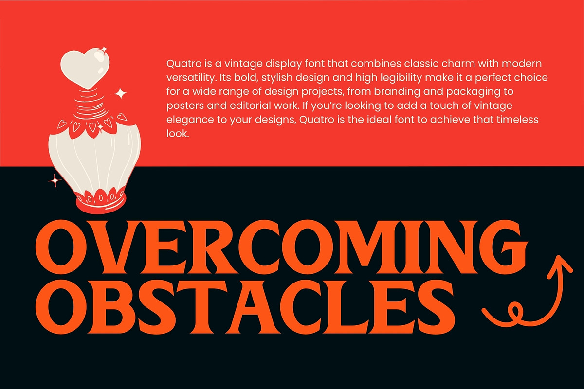 Quatro Vintage Display Font, a Serif Font by Arendxstudio (Photo 11 of 14)