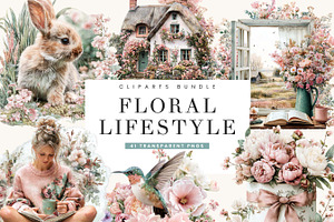 Floral Lifestyle Clipart Bundle, an Object Illustration by BusyDaydesign