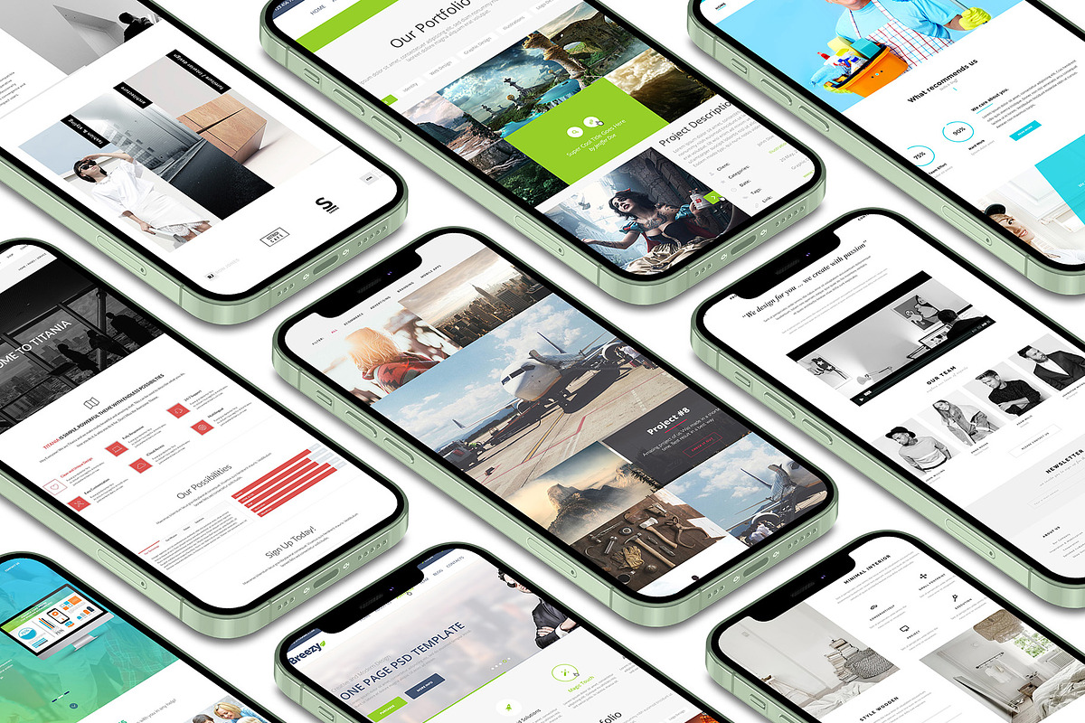ALL 3D iPHONE MOCK-UP BUNDLE VOL-1, an iPhone Mockup by Graphicsworld125 (Photo 3 of 62)