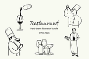 Restaurant Illustration Bundle, a Food Illustration by Little Gremlin (Thumbnail 1 of 8)