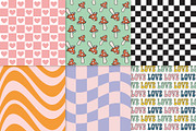 Groovy seamless patterns set, a Pattern Graphic by Swetsol (Thumbnail 3 of 10)