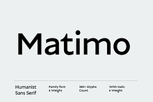 Matimo Humanist Sans Serif