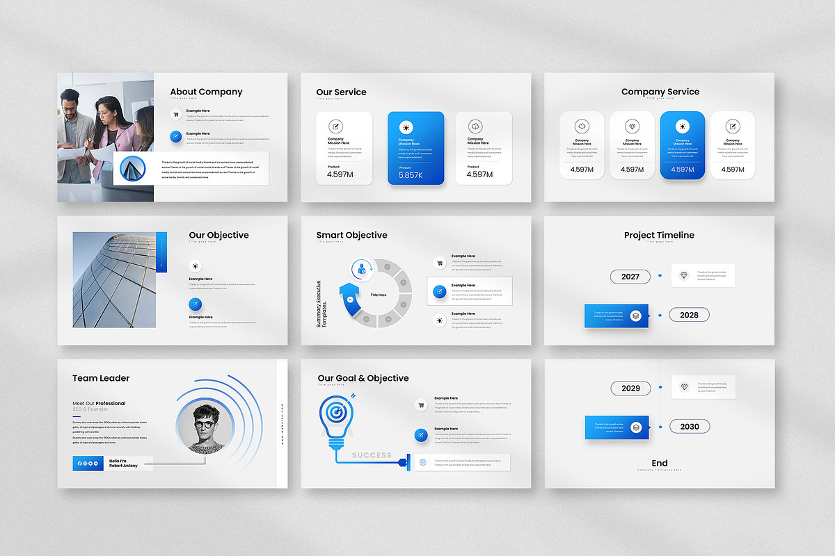 Multipurpose Business Presentation, a Presentation Template by KreateTribe (Photo 4 of 6)