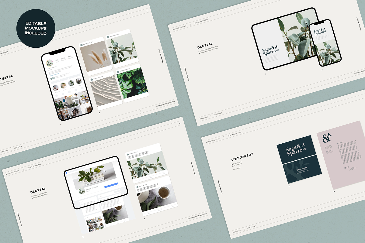 Brand Guidelines for Adobe Ai & Id, a Brochure Template by Hannah Bacon Design (Photo 3 of 6)