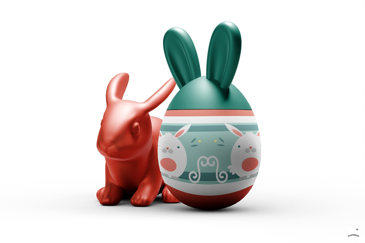 Easter Egg Mockup Bunny Edition, a Mockup by Claymoon Lab (Photo 7 of 7)