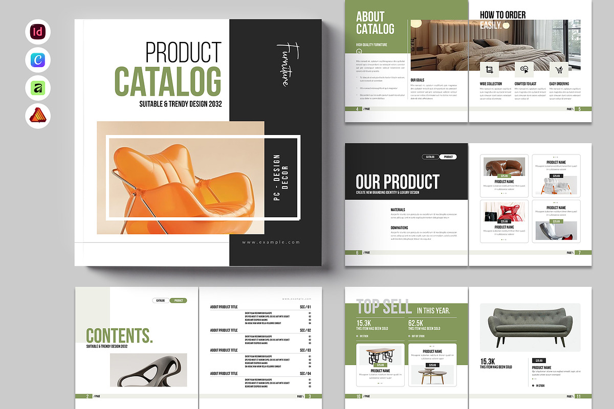 Square Product Catalog Template, a Brochure Template by Spark_Creative (Photo 1 of 15)