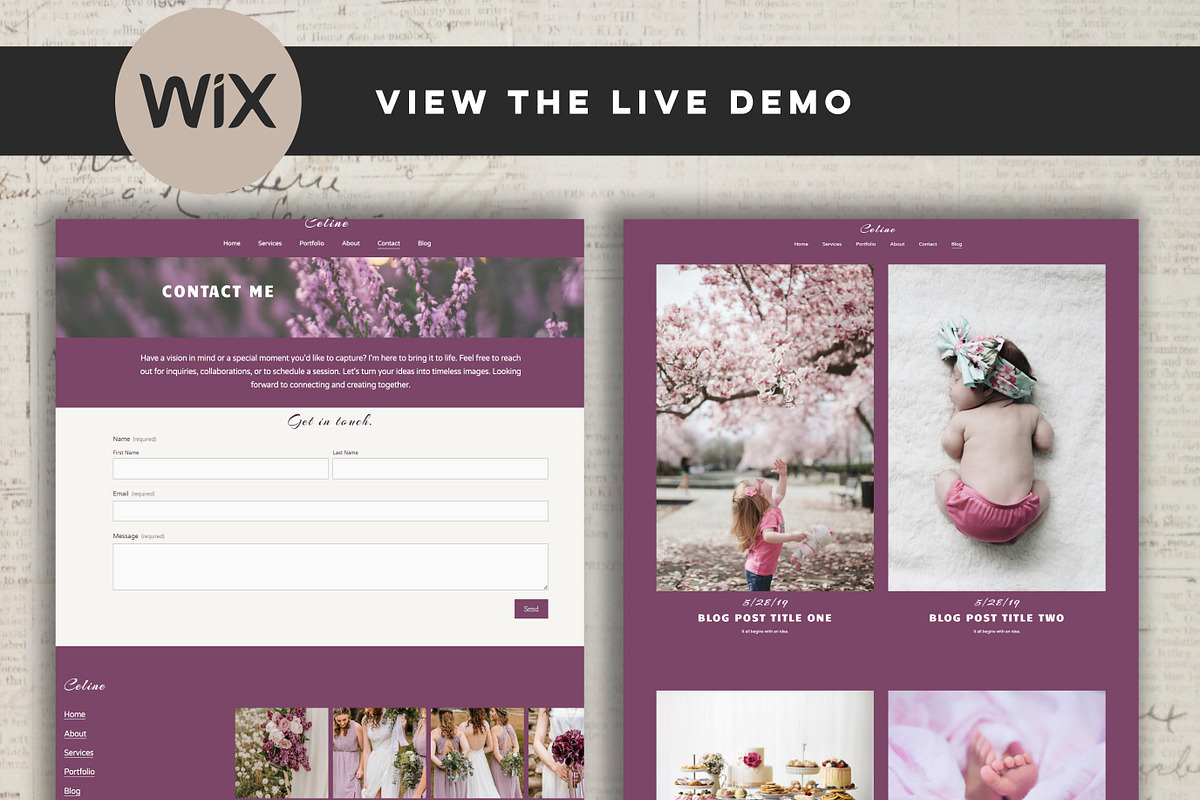 Wix Photography Website Template, a Wix Template by Design House (Photo 3 of 10)