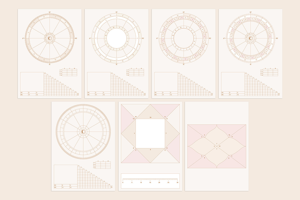 Astrology Wheel Vector, an Illustration by jessicamdesign (Photo 4 of 8)