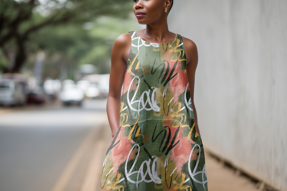 Sleeveless Linen Summer Dress Mockup, a Mockup by 1001 mockups (Photo 7 of 9)
