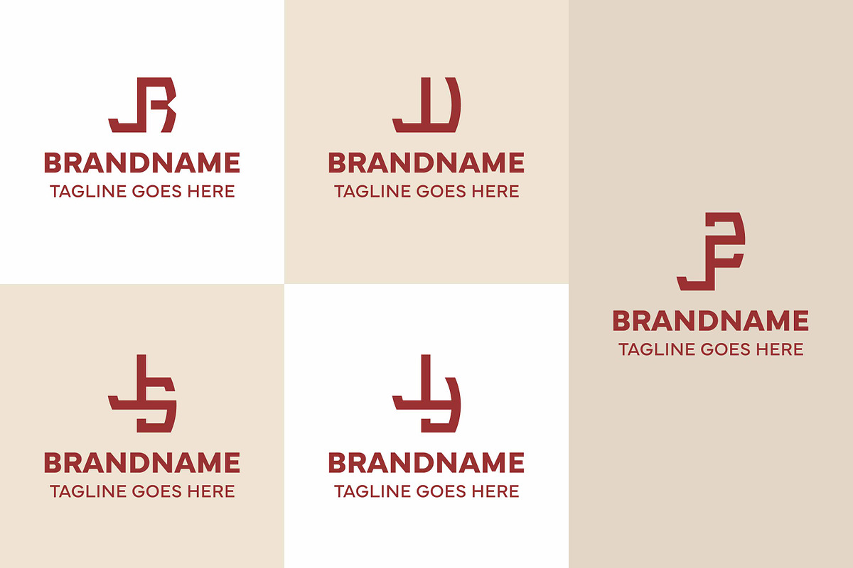 Letters JR JS JU JY JZ Monogram Logo, a Branding & Logo Template by Pray Art Design Studio (Photo 1 of 2)
