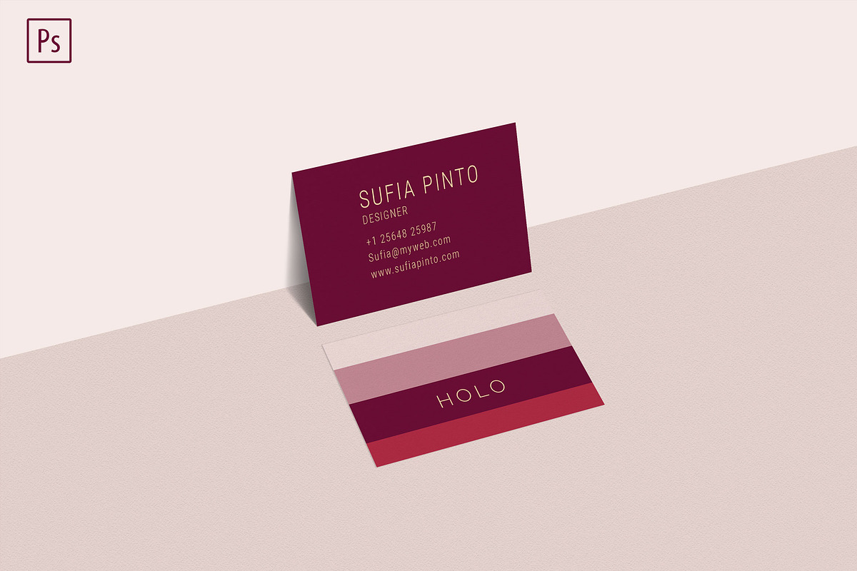 Holo Business Card, Photoshop, a Business Card Template by ORCOLOR (Photo 1 of 6)