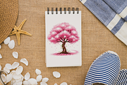 Happy Spring Tree Clipart - Pink., an Illustration by KennedyStudio (Thumbnail 4 of 5)