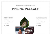Photography Pricing Guide, a Flyer Template by ARP Creation (Thumbnail 2 of 3)