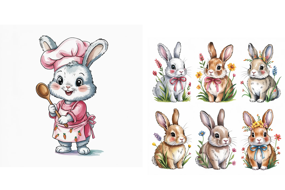 Prompt for Bunny Clipart, a Graphic by Milano Creative (Photo 2 of 4)