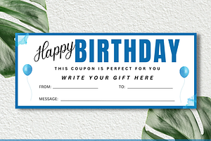 Happy Birthday Gift Certificate