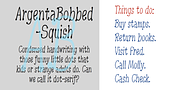 ArgentaBobbed, a Handwritten Font by Ingrimayne Type (Thumbnail 6 of 9)