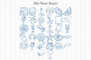 Coastal Doodles Line Art Bundle, an Animal Illustration by Fins and Fiction (Thumbnail 6 of 9)
