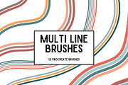 15 Multi Line Procreate Brushset, a Brush Add-On by palmettosvg (Thumbnail 1 of 2)