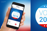 USA Election Social Media Banners, a Templates & Theme by Krukowski Graphics (Thumbnail 2 of 3)