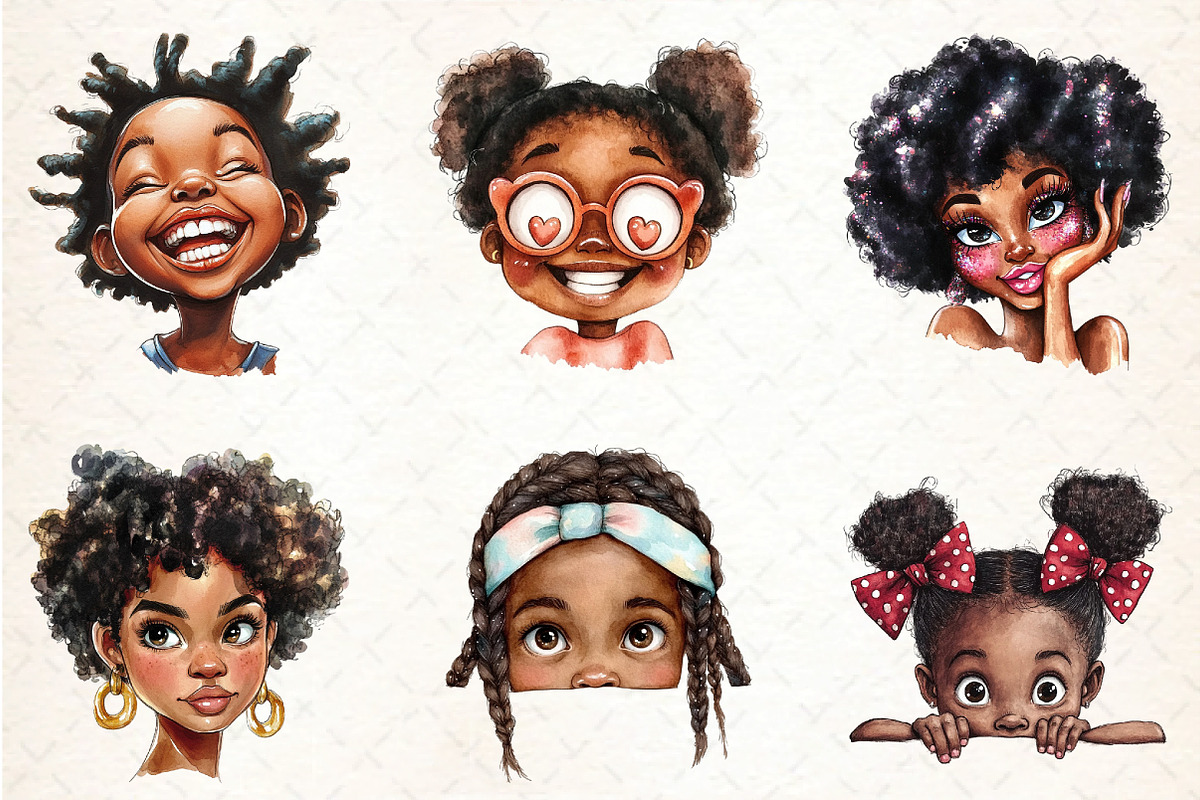 Peeking Black Girls Sublimation PNG, an Illustration by DreamCafeArt (Photo 2 of 5)