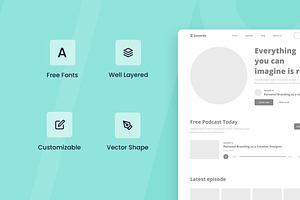 Podcast Wireframe Website