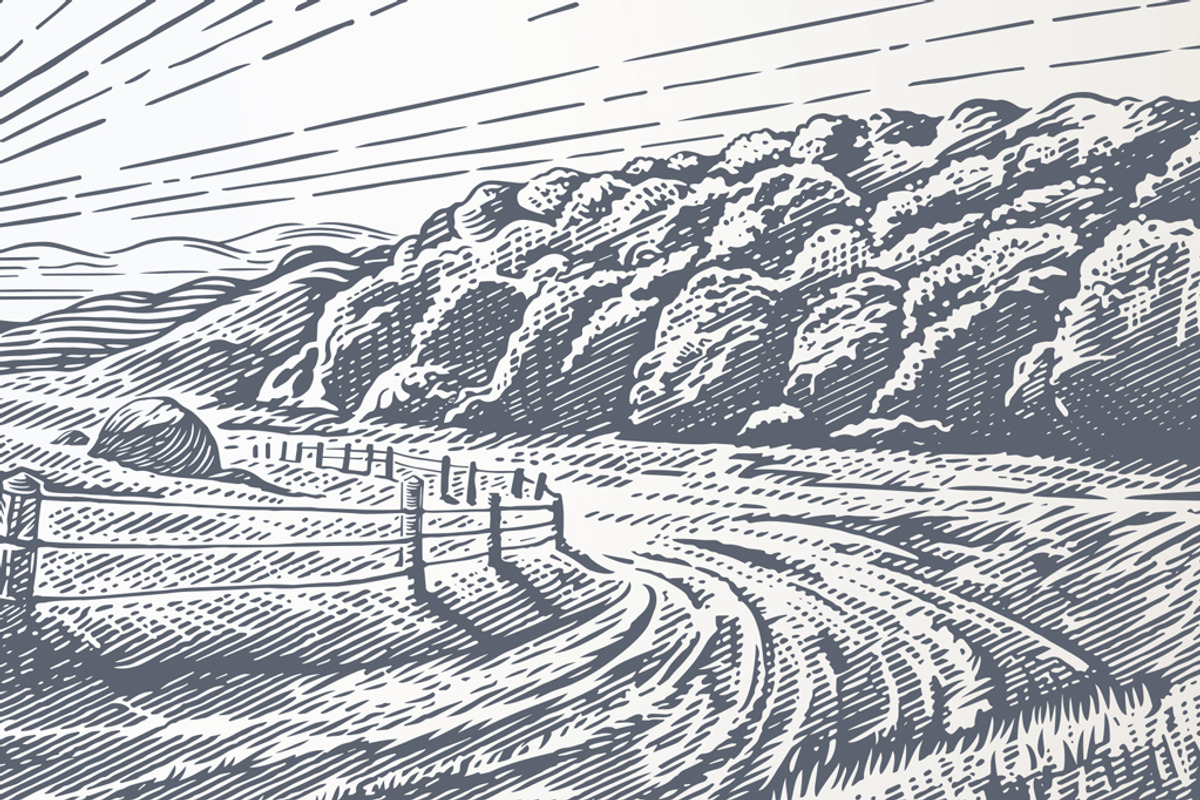Rural landscape with village, a Food Illustration by Countryside life (Photo 6 of 7)