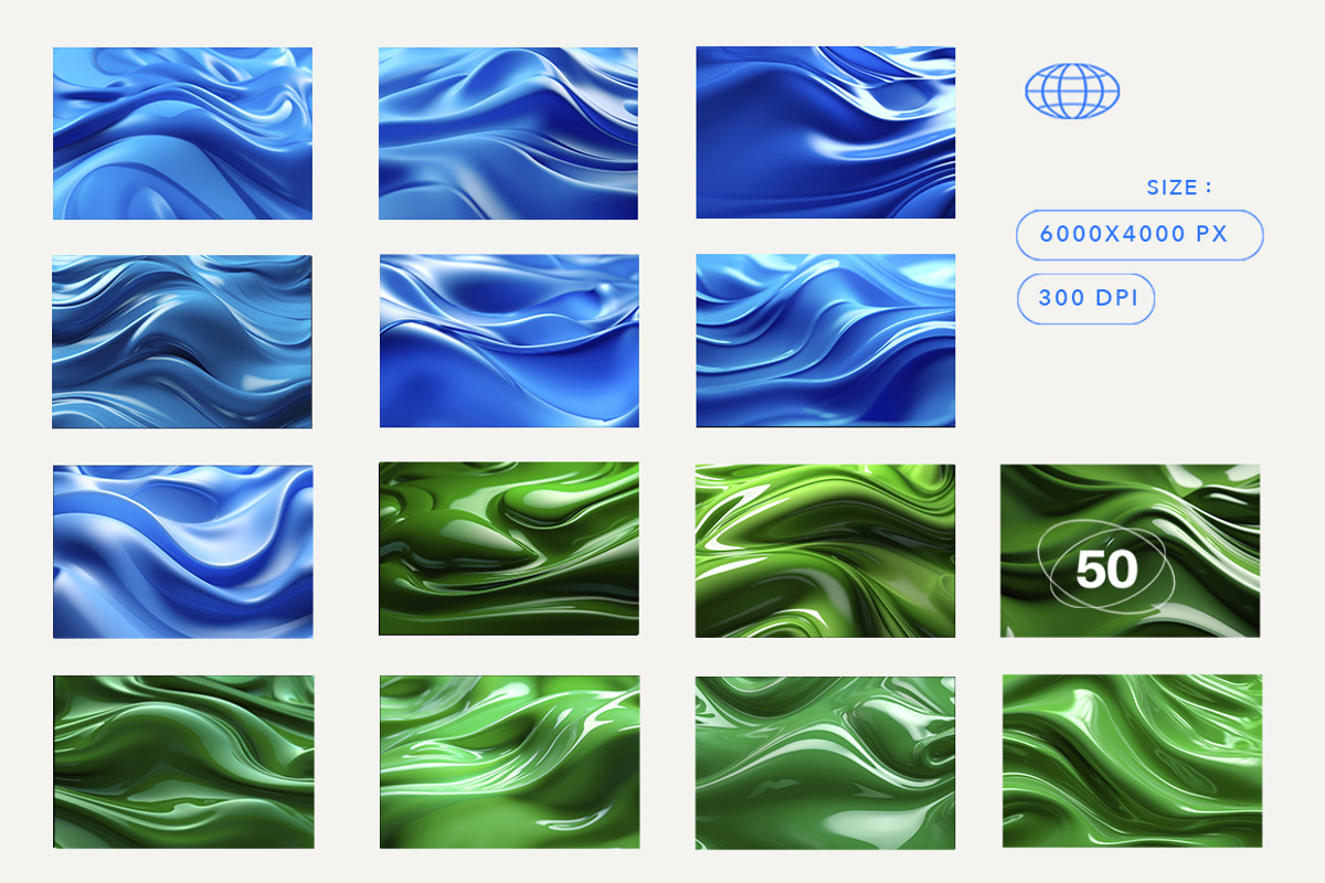 50 Melted Plastic Backgrounds, a Background Graphic by NassyArt (Photo 3 of 13)