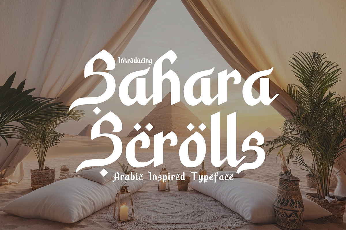 Sahara Scrolls - Arabic Typeface, a Script Font by HipFonts (Photo 2 of 11)