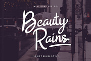 Beauty Rains, a Script Font by ViactionType (Thumbnail 1 of 7)