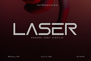 Laser - Futuristic Font, a Sans Serif Font by Linecreative (Thumbnail 1 of 13)