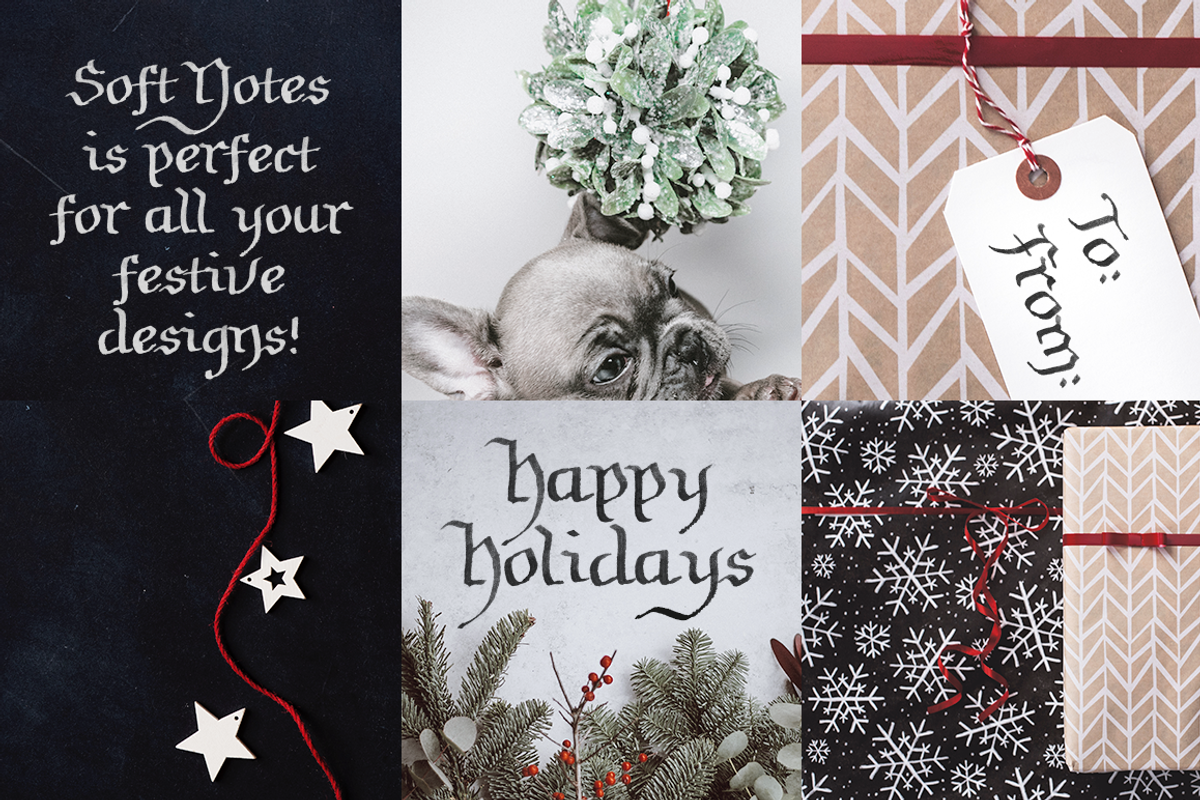 Soft Notes SVG blackletter font preview 8