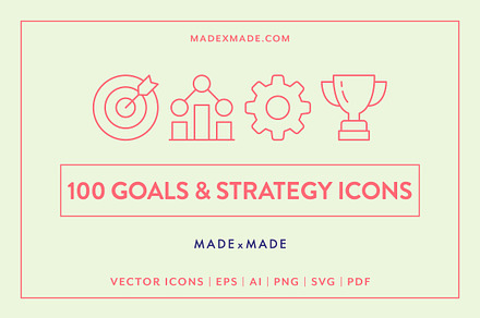 Goals & Strategy Icons, an Outline Icon by Made by Made