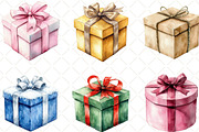 Christmas Tree And Gift Watercolor, an Illustration by Black Bird Studio (Thumbnail 6 of 6)