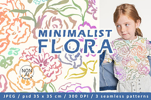 Minimalist Flora. Seamless pattern