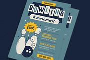 Retro Bowling Tournament Flyer, a Flyer Template by VectorVactory (Thumbnail 2 of 3)