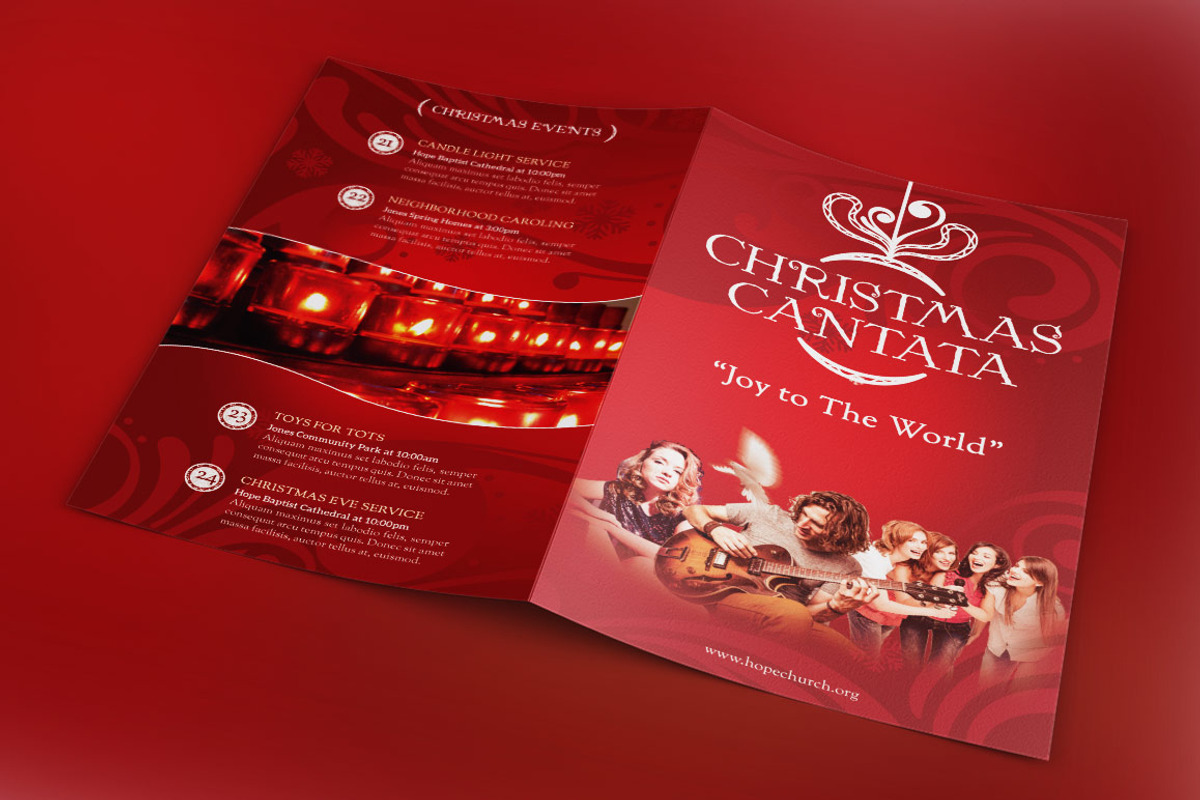 Christmas Cantata Program Template, a Brochure Template by Godserv Designs (Photo 1 of 5)