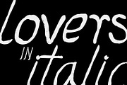 Lovers Italic Font, a Script Font by SUBCUTANEO STORE (Thumbnail 1 of 5)