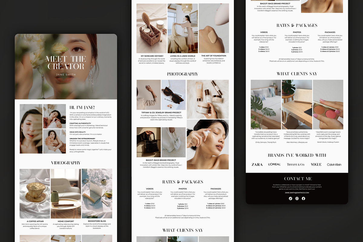 UGC Portfolio Template for Canva, an App Template by Gilla Templates (Photo 5 of 8)