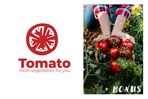 Logo template for vegetable market