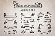 27 Handdrawn Vintage Banners, an Illustration by Cuppakeri (Thumbnail 1 of 2)