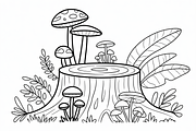 Mushroom Coloring Pages featuring, an Icon by Amazin_art (Thumbnail 3 of 9)