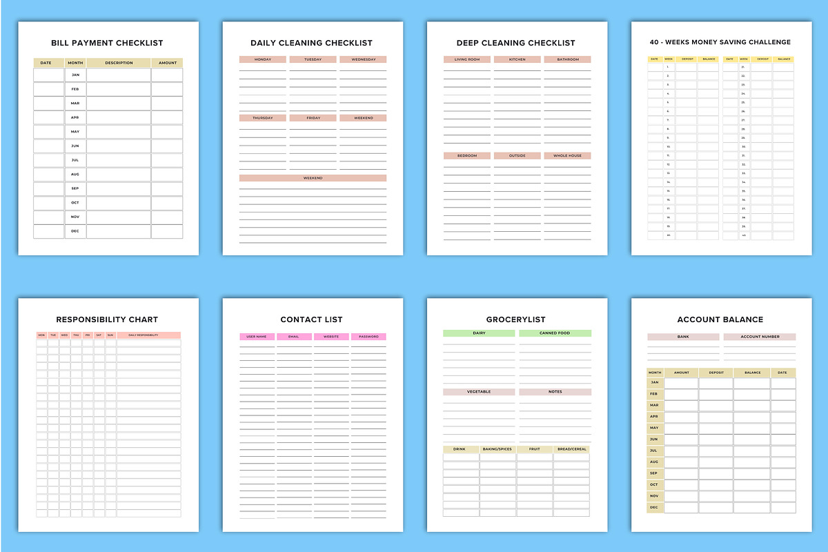 2025 Home Management Binder Canva, a Stationery Template by Designmela01 (Photo 5 of 5)