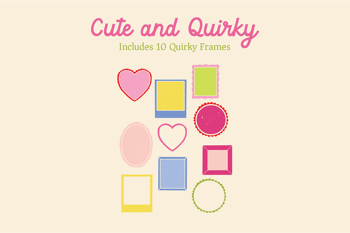 Cute & Quirky Retro Linocut Clipart, a Decorative Illustration by Ginny and Sam (Photo 2 of 11)