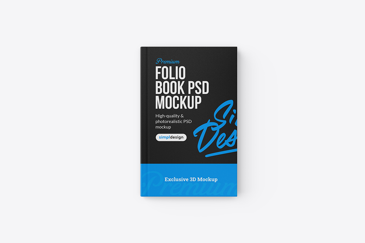 Folio Hardcover Book Mockup, a Books & Magazine Mockup by SimplDesign (Photo 3 of 13)